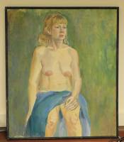 Картина В.М. Чуркин в раме "Обнажённая натура", 60х70 масло, холст (см. фото)