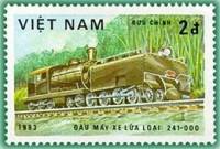 (1983-010) Марка Вьетнам "241-000"    Локомотивы III O