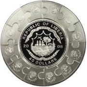 () Монета Либерия 2008 год 40  ""   Биметалл (Серебро - Ниобиум)  UNC