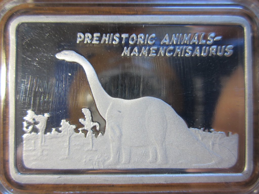 (2010) Монета Северная Корея 2010 год 10 вон &quot;Мамэньсизавр&quot;  Алюминий  PROOF