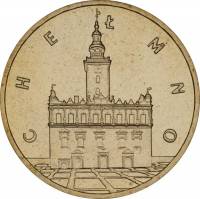 124 Монета Польша 2006 год 2 злотых Холмно  Латунь  UNC
