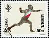 (1976-032) Марка Польша "Фехтование"    Летние Олимпийские игры 1976, Монреаль III Θ