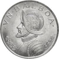 1966 Монета Панама 1 бальбоа Васко Нуньес де Бальбоа  Серебро Ag 900  UNC