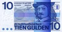 (№1968P-91b) Банкнота Нидерланды 1968 год "10 Gulden"