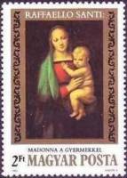 (1983-022) Марка Венгрия "Мадонна"    Рафаэль. 500 лет III O