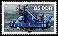 (1981-093) Марка Германия (ГДР) "Углубление дна"    Речное судоходство III Θ
