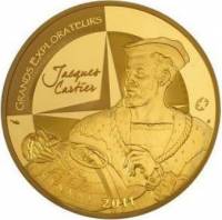 (№2011km1797) Монета Франция 2011 год 200 Euro (Великие Исследователи - Жак Картье)