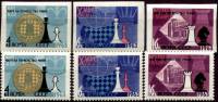 (1963-058-63) Серия Набор марок (6 шт) СССР     XXV первенство мира по шахматам III O