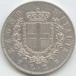 () Монета Италия 1861 год 2  ""   Биметалл (Серебро - Ниобиум)  UNC