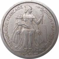 (№1949km3) Монета Французская Океания 1949 год 2 Francs