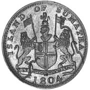 (№1804kmTn1 sumatra) Монета Голландская Ост-Индская компания 1804 год 1 Keping (Суматра)