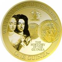 (№2013) Монета Тристан да Кунья 2013 год 1 Guinea (History of The Guinea, William amp;amp; Mary (168