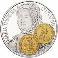 (№2001km68) Монета Ниделандские Антильские острова 2001 год 10 Gulden (Мария Терезия Двойной Соверен