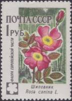 1960-111 Марка СССР Шиповник   Флора III O