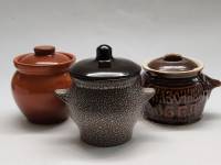 Горшки для запекания с крышками 3 шт керамика