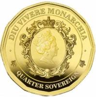 (№2017) Монета Тристан да Кунья 2017 год 1/4 Sovereign (200-летию современного суверенного, двенадца