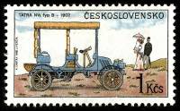 (1988-014) Марка Чехословакия "Татра В 1902"    Исторические автомобили II Θ