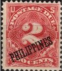 (№1899-2) Марка Филиппины 1899 год "США Ми 23 надпечаткой Филиппины", Гашеная