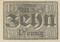 (№1921) Банкнота Германия 1921 год "10 Pfennig"