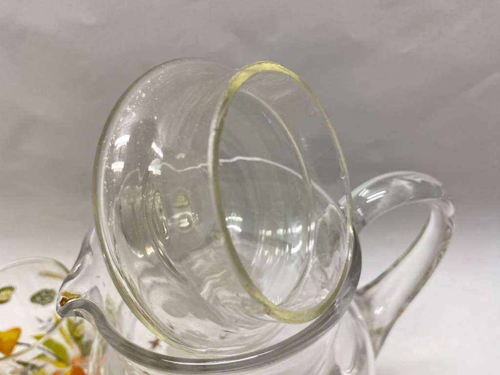 Стаканы стекло 4 шт и кувшин стекло