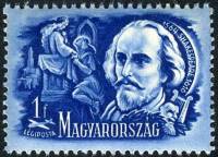 (1948-024) Марка Венгрия "Уильям Шекспир"    Поэты и писатели III Θ