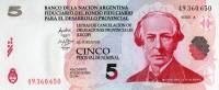 (№2006P-S2752a.2) Банкнота Аргентина 2006 год "5 Pesos"