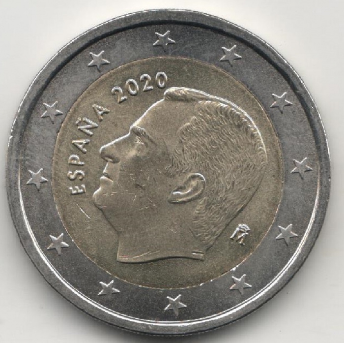 (2020) Монета Испания 2020 год 2 евро  4. Король Филипп VI Биметалл  UNC