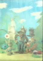 Стерео-открытка "Чьи в лесу шишки?", 10,5*14,5 см., СССР