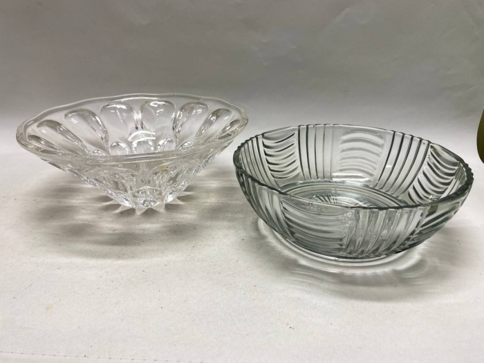 Салатник фруктовница, хрусталь, стекло, 2 шт