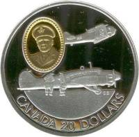 (1990) Монета Канада 1990 год 20 долларов "Ансон и Хорвард"  Серебро Ag 925, Позолота Серебро Ag 925