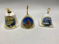 Сувенир колокольчик 3 шт Москва, Дмитров