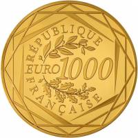 (№2012km1725) Монета Франция 2012 год 1,000 Euro (Эркюль)