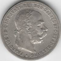 Монета Австро-Венгрия 1 крона 1903 год "Франц Иосиф I - Император Австро-Венгрии" Узкая корона, VF
