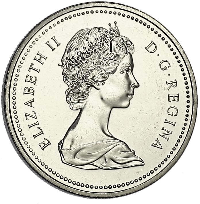 (1975) Монета Канада 1975 год 1 доллар &quot;Калгари. 100 лет&quot;  Серебро Ag 500  UNC