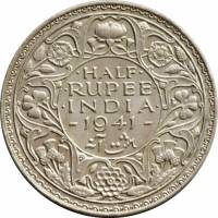 (№1941km551) Монета Индия 1941 год frac12; Rupee
