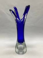 Ваза цветное стекло, гутная техника, СССР