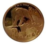 (№2008km447) Монета Южная Африка 2008 год 10 Rand (Натура - Слоны)