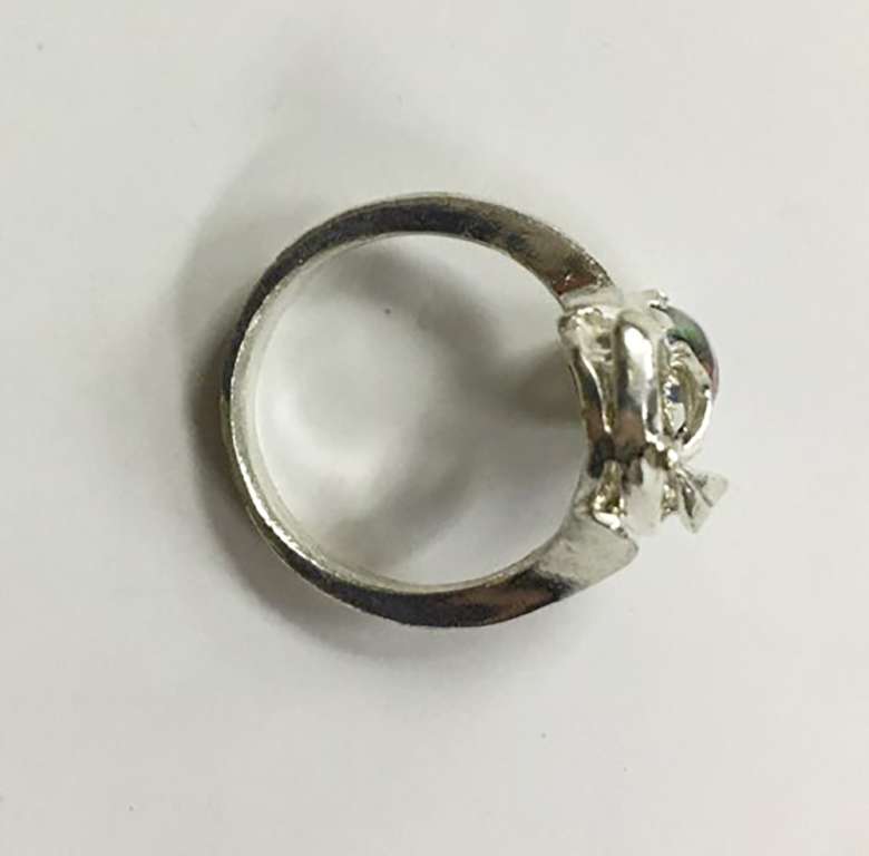 Кольцо "Финифть", серебрение (сост. на фото)