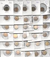 1961-1991, 1 копейка, 30 монет Набор монет СССР 61 63 65-90 91л 91м   UNC