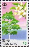 (№1988-543) Марка Гонконг 1988 год "Schima суперба", Гашеная