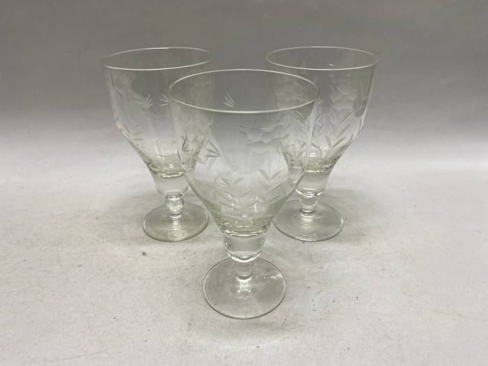 Бокалы хрусталь с алмазной гравировкой СССР