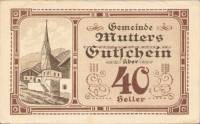 (№1920) Банкнота Австрия 1920 год "40 Heller"