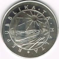 () Монета Мальта 1977 год 5  ""   Биметалл (Серебро - Ниобиум)  UNC
