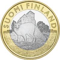(033) Монета Финляндия 2014 год 5 евро "Финляндия" 2. Диаметр 27,25 мм Биметалл  VF