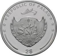 (№2011) Монета Палау 2011 год 2 Dollars (Мерседес Бенц СЛС АМГ)