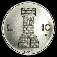 () Монета Сан-Марино 1987 год 10  ""   Алюминий  UNC