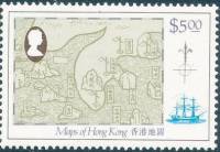 (№1984-430) Марка Гонконг 1984 год "Карты Гонконга", Гашеная