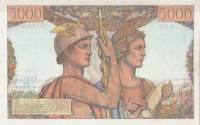 (№1957P-131d.2) Банкнота Франция 1957 год "5,000 Francs" (Подписи: G)