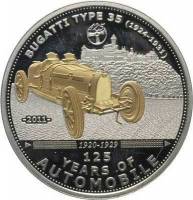 (№2011) Монета Палау 2011 год 5 Dollars (Бугатти Тип 35)