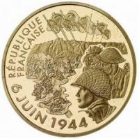(№2004km1370) Монета Франция 2004 год 20 Euro (60-летие высадки в Нормандии)